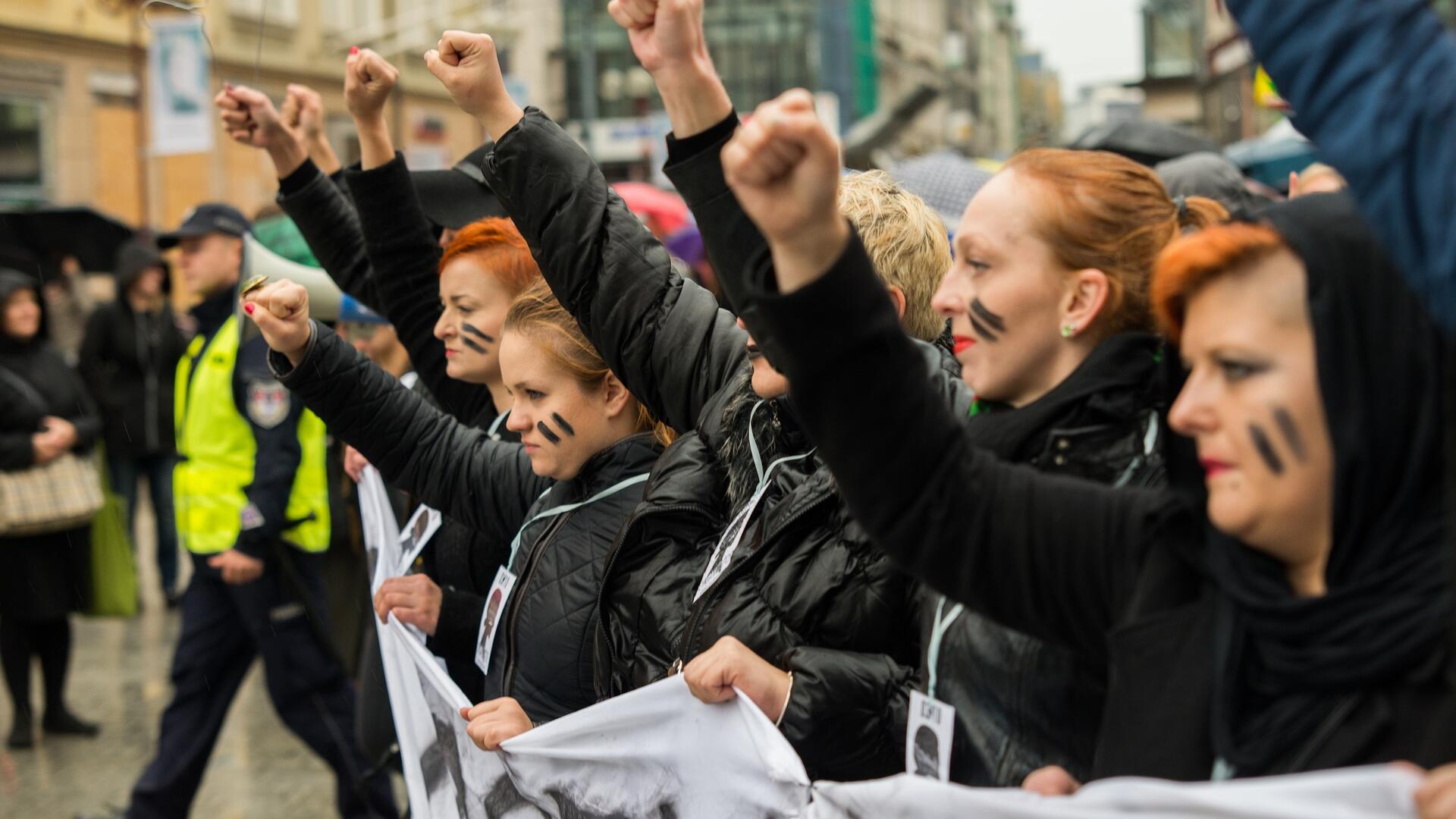 Demonstratie in Polen beperken abortus